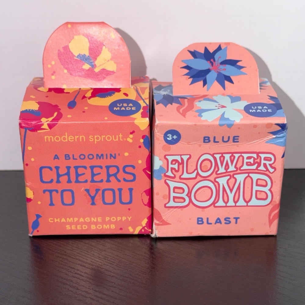 Flower Seeds Set Champagne Poppy & Blue Blast Wildflower 25 Modern Sprout Target
